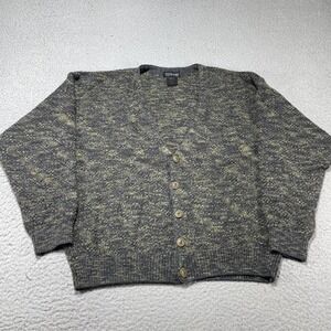 Tosani Sweater Mens Medium Gray Wool Blend Knit Button V Neck Cardigan Canada